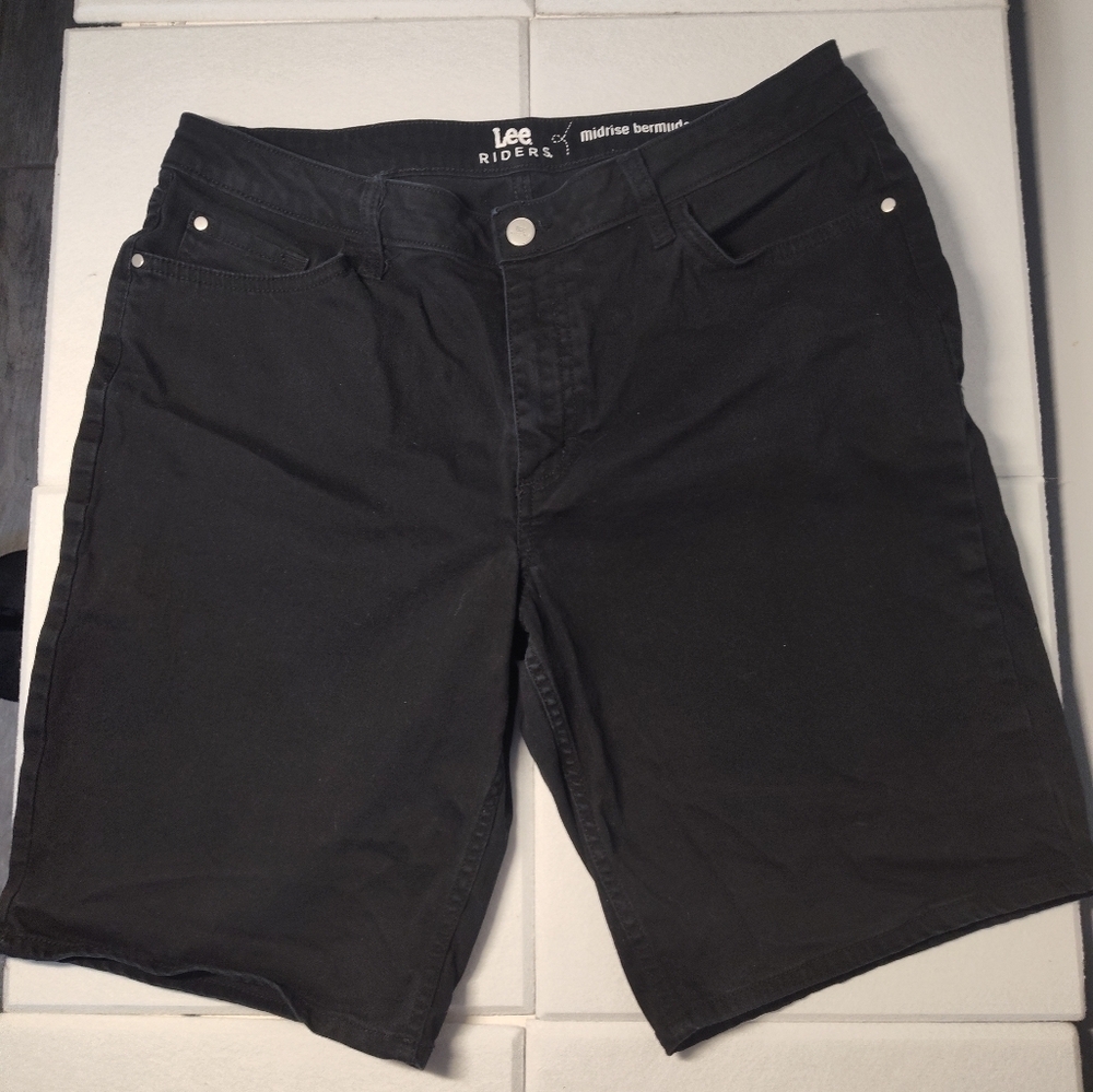 Lee Riders Black Denim Shorts